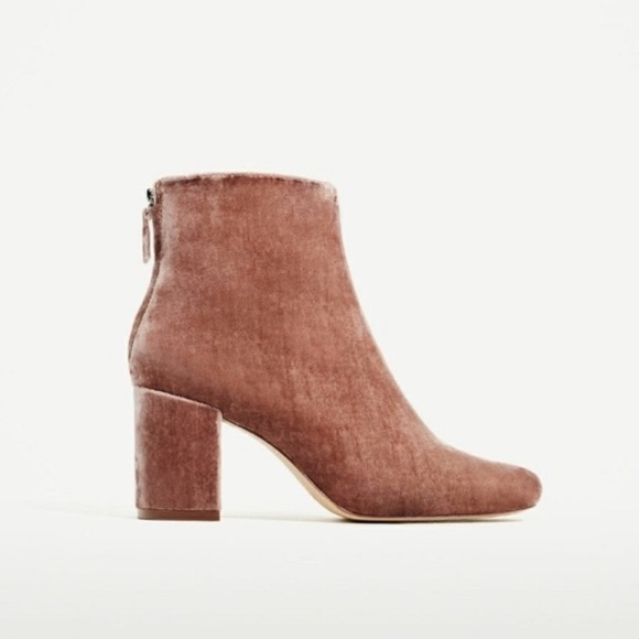 Zara Crushed Velvet Booties - Picture 4 of 13